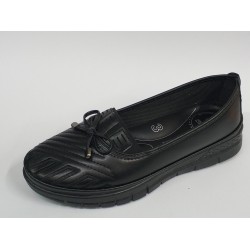 Wanetti 4 nokta Ortopedik fiyonk detaylı anne ayakkabı siyah