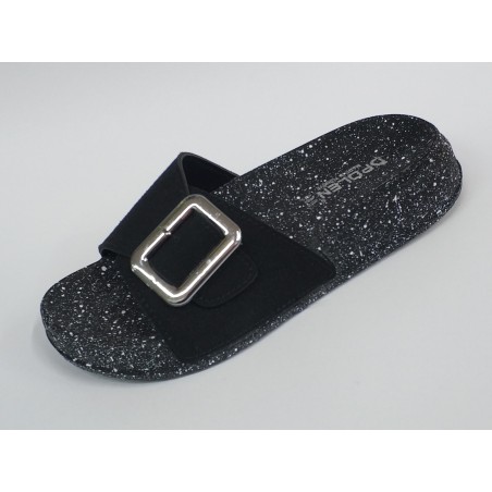 Polen tokalı ortopedik kadın terlik siyah