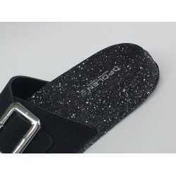 Polen tokalı ortopedik kadın terlik siyah