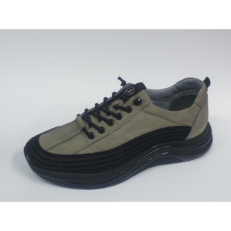 Lisans Bağcıklı deri erkek ayakkabı gri