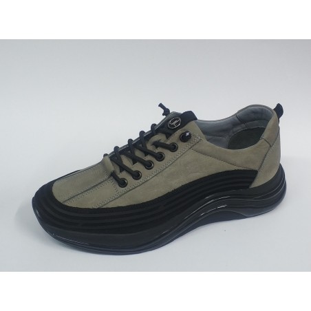 Lisans Bağcıklı deri erkek ayakkabı gri