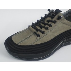 Lisans Bağcıklı deri erkek ayakkabı gri