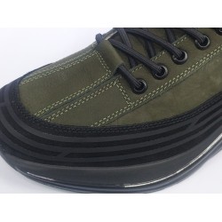 Lisans Bağcıklı deri erkek ayakkabı yeşil