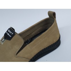 Gmz shoes deri çarık modeli erkek ayakkabı vizon