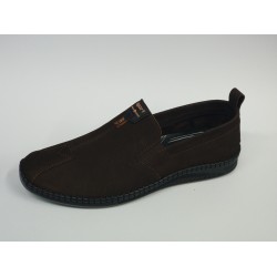 Gmz shoes deri çarık modeli erkek ayakkabı kahverengi