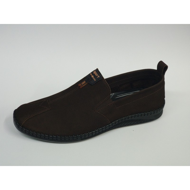 Gmz shoes deri çarık modeli erkek ayakkabı kahverengi