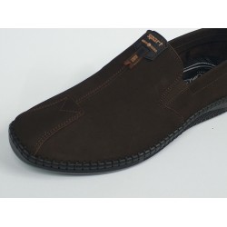 Gmz shoes deri çarık modeli erkek ayakkabı kahverengi