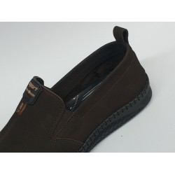 Gmz shoes deri çarık modeli erkek ayakkabı kahverengi