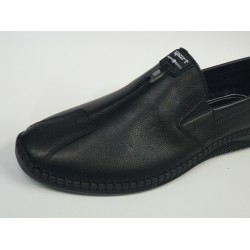 Gmz shoes deri çarık modeli erkek ayakkabı siyah