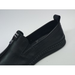 Gmz shoes deri çarık modeli erkek ayakkabı siyah