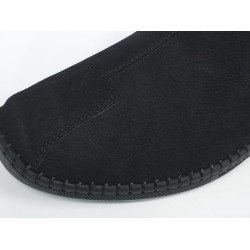 Gmz shoes deri çarık modeli nubuk erkek ayakkabı siyah