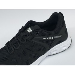 Wıckers Ortopedik file detaylı erkek spor ayakkabı siyah