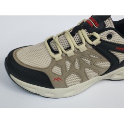 Wıckers Ortopedik file detaylı erkek spor ayakkabı bej siyah