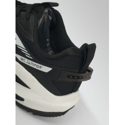 MC jamper Ortopedik Bağcıklı yüksek taban erkek spor ayakkabı siyah beyaz