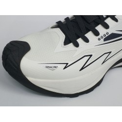 MC jamper Ortopedik Bağcıklı yüksek taban erkek spor ayakkabı beyaz siyah çizgili