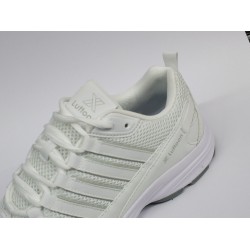 Luttoon file detaylı Bağcıklı Ortopedik erkek spor ayakkabı beyaz