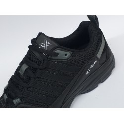 Luttoon file detaylı Bağcıklı Ortopedik erkek spor ayakkabı siyah