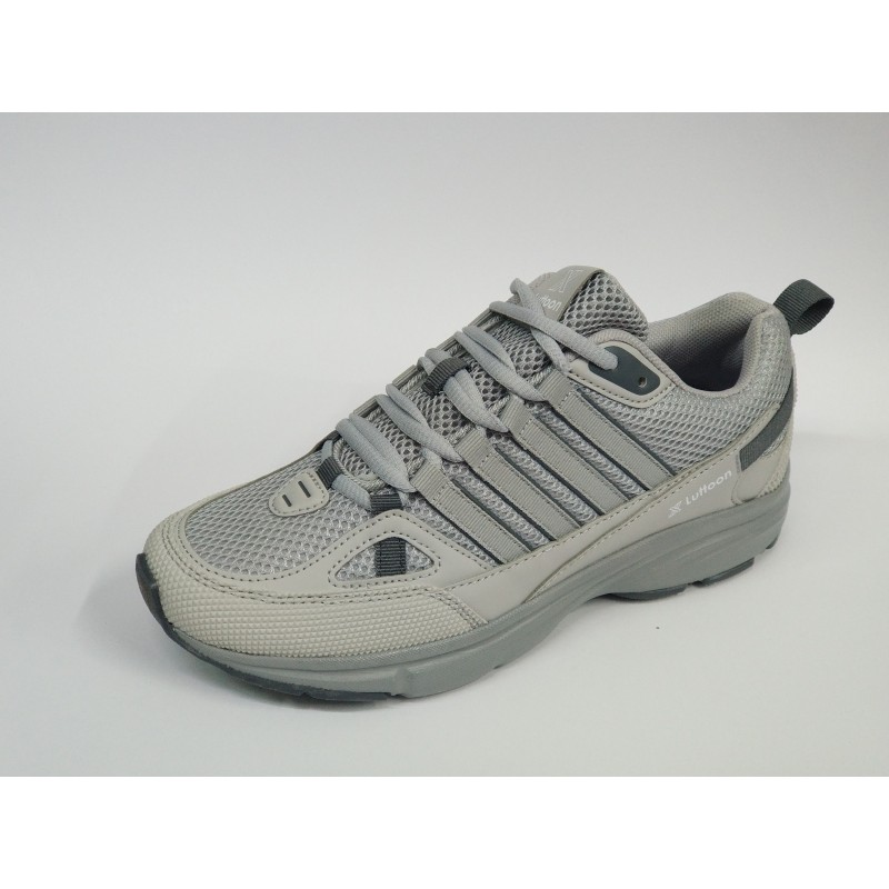 Luttoon file detaylı Bağcıklı Ortopedik erkek spor ayakkabı gri