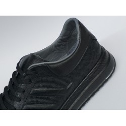 Mertto deri Bağcıklı Ortopedik erkek ayakkabı siyah