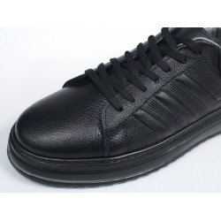 Mertto deri Bağcıklı Ortopedik erkek ayakkabı siyah