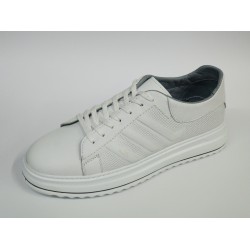 Mertto deri Bağcıklı Ortopedik erkek ayakkabı beyaz