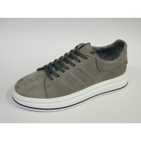 Mertto deri Bağcıklı Ortopedik erkek ayakkabı gri