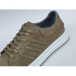 Mertto deri Bağcıklı Ortopedik erkek ayakkabı vizon