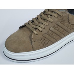 Mertto deri Bağcıklı Ortopedik erkek ayakkabı vizon