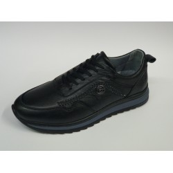 Mertto deri Bağcıklı Ortopedik erkek ayakkabı siyah