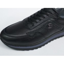 Mertto deri Bağcıklı Ortopedik erkek ayakkabı siyah