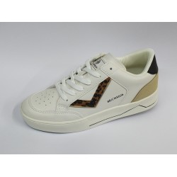 Conpax Ortopedik leopar desenli kadın spor ayakkabı krem