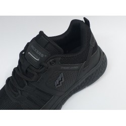 Wıckers file görünümlü Bağcıklı erkek spor ayakkabı siyah