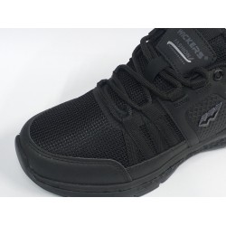 Wıckers file görünümlü Bağcıklı erkek spor ayakkabı siyah