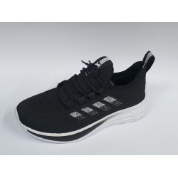 Awidox Bağcıklı altı beyaz kadın spor ayakkabı siyah