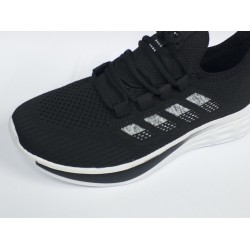 Awidox Bağcıklı altı beyaz kadın spor ayakkabı siyah