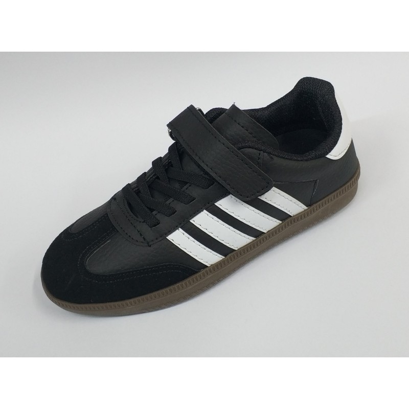 Lafonten süet detaylı cırtlı Bağcıklı erkek çocuk spor ayakkabı siyah