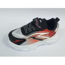 Picasso Bağcık detaylı cırtlı Ortopedik erkek çocuk spor ayakkabı siyah bordo