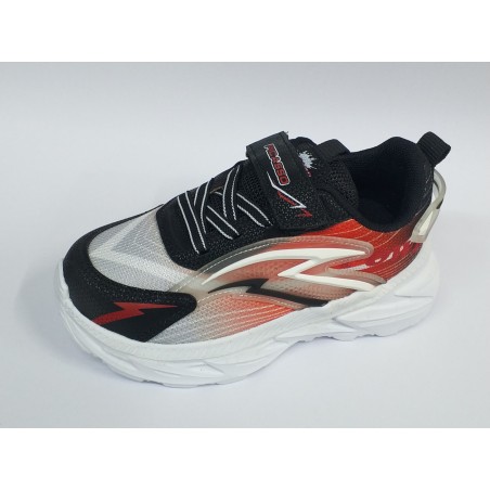 Picasso Bağcık detaylı cırtlı Ortopedik erkek çocuk spor ayakkabı siyah bordo