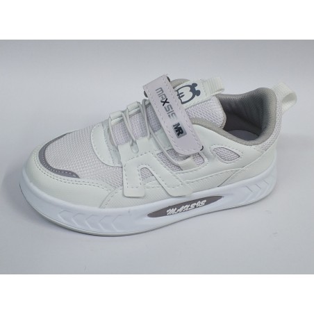 Maxsıs bağcık detaylı cırtlı Ortopedik erkek çocuk spor ayakkabı beyaz