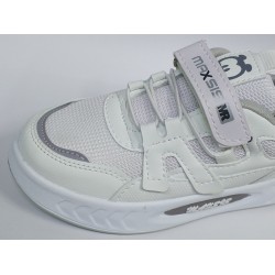 Maxsıs bağcık detaylı cırtlı Ortopedik erkek çocuk spor ayakkabı beyaz