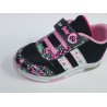 Işıklı kız bebe spor ayakkabı siyah pembe