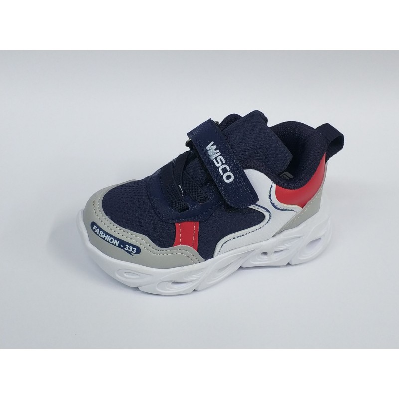 Wısco erkek Bebe ışıklı spor ayakkabı lacivert