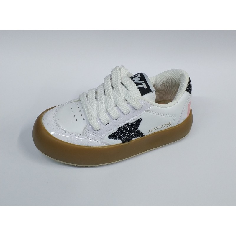 Tiwittoys kız çocuk yıldız detaylı Bağcıklı spor ayakkabı beyaz