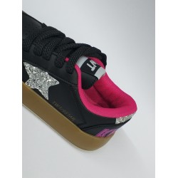 Tiwittoys kız çocuk yıldız detaylı Bağcıklı spor ayakkabı siyah