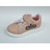 Minimass kız çocuk Ortopedik bağcık detaylı yapışkanlı spor ayakkabı pudra