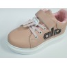 Minimass kız çocuk Ortopedik bağcık detaylı yapışkanlı spor ayakkabı pudra