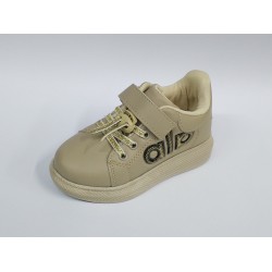 Minimass kız çocuk Ortopedik bağcık detaylı yapışkanlı spor ayakkabı bej