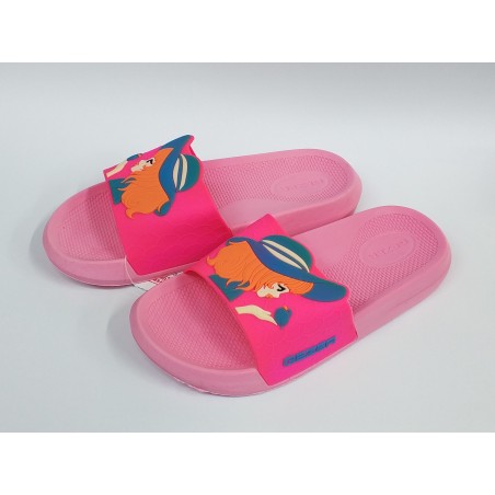 Gezer suya dayanıklı resimli kız çocuk terlik pembe