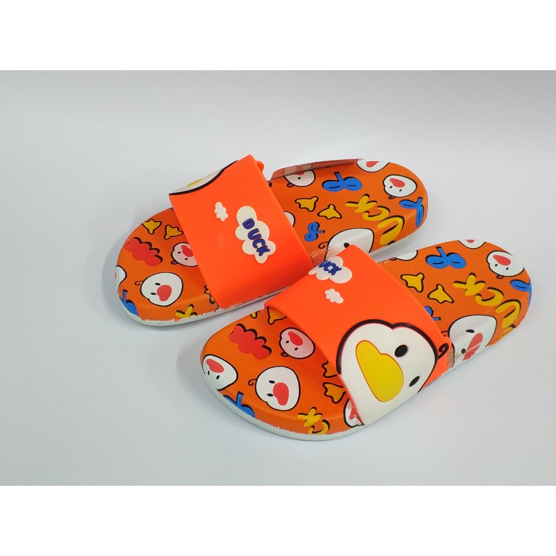 Gezer suya dayanıklı resimli kız çocuk terlik turuncu