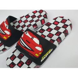 Gezer suya dayanıklı araba resmi detaylı erkek çocuk terlik siyah renkli